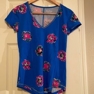 Lilly Pulitzer Blue Cotton Top